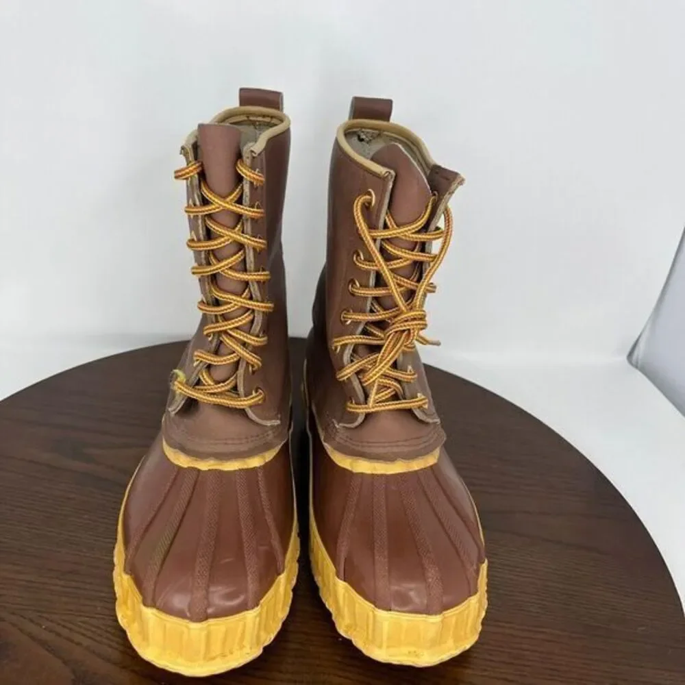 Weather-Rite Steel Shank Men's Boot 8 Brown Yellow Casual Lace-Up Ankle No Lined